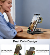 3 in 1 Charging Station for Samsung for Thick Cases of 10MM/Otterbox/Heavy Duty, Wireless Charger for Samsung Galaxy S26 Ultra/S25/S24, Phone Charger Stand for Galaxy Watch and Buds(Black)
