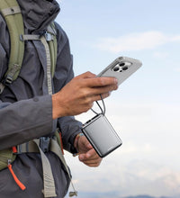 Eazpower Power Bank 45W Schnellladefunktion, Powerbank 20,000mAh mit Integriertem USB C Kabel Flugzeug Geeignet, Externe Handyakkus mit LED Display, 2 USB-C, 1 USB-A für iPhone Samsung Galaxy Laptop